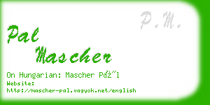 pal mascher business card